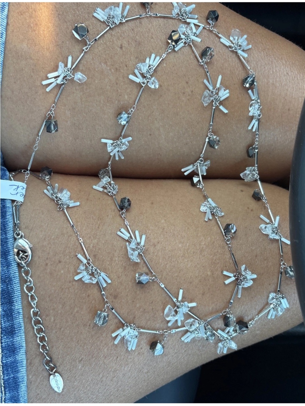 Cold water creek necklace with crystals and beads